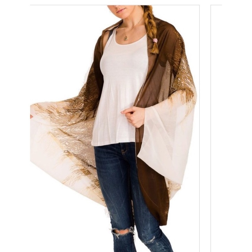 2/$20 1 navy blue left!  Boho Styled kimono - Picture 3 of 7